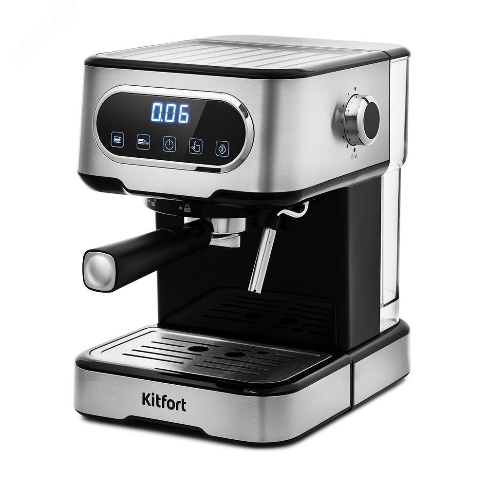 Изображение товара Кофеварка KT-765, объем 1,5 л, мощность 1100 Вт, цвет черно-серебристый (шт)