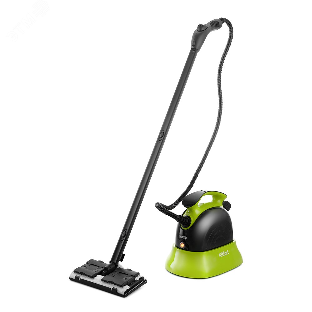 Изображение товара Пароочиститель Kitfort KT-9102-2 черно-салатовый 1500 Вт