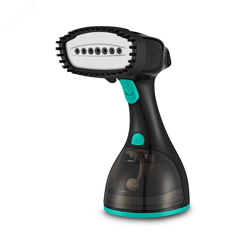 Изображение товара Отпариватель ручной KT-9121-3, объем 300 мл, мощность 1500 Вт, цвет черно-бирюзовый (шт)