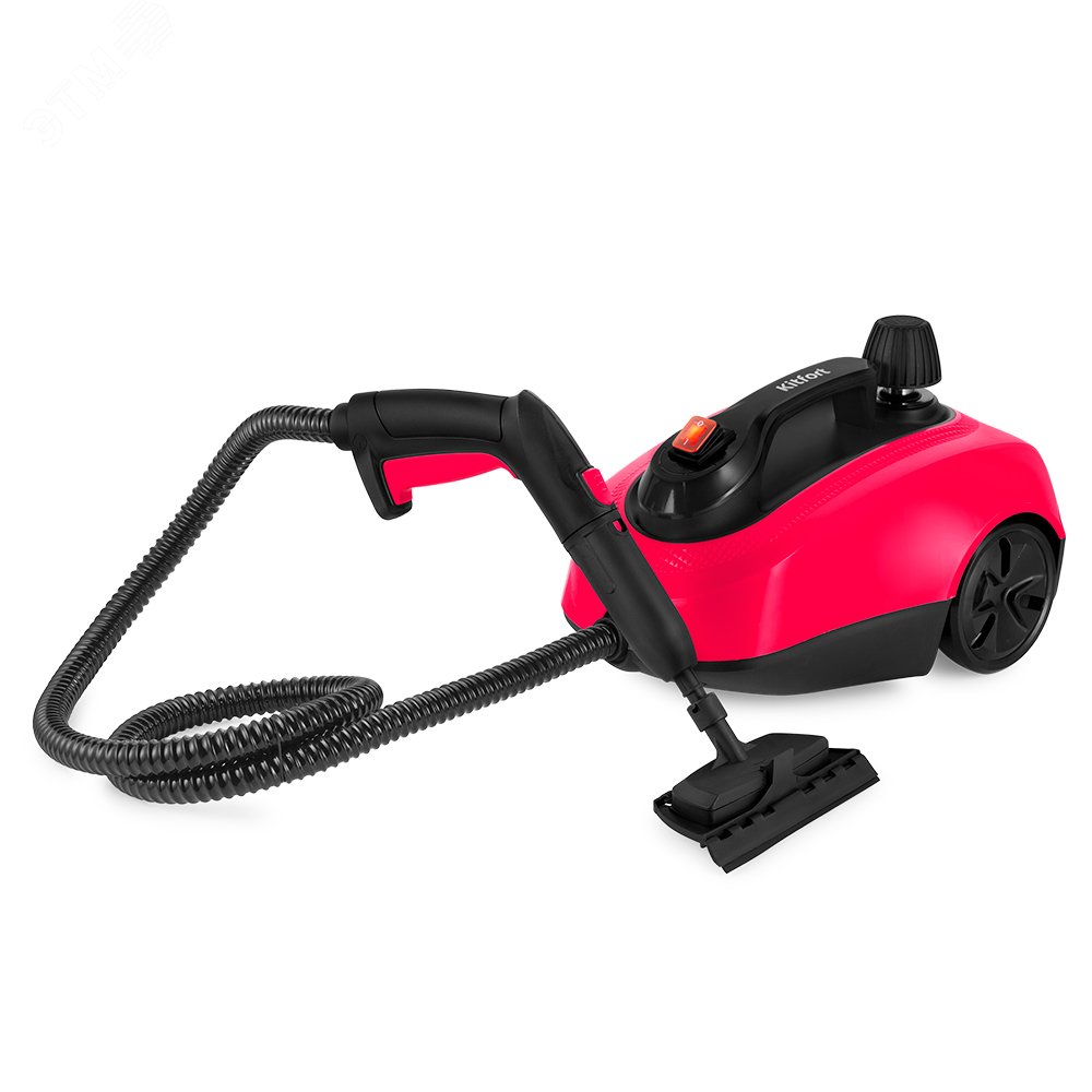 Изображение товара Пароочиститель Kitfort КТ-9137-1 черно-малиновый мощность 1800 Вт объем 1,5 л