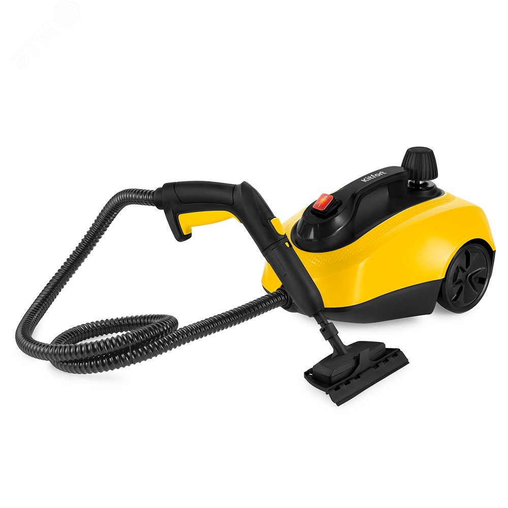 Изображение товара Пароочиститель KT-9137-3, объем 1,5 л, мощность 1800 Вт, цвет черно-желтый (шт)