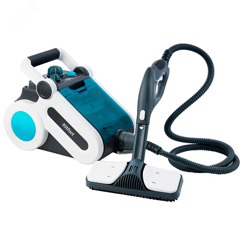 Изображение товара Пароочиститель KT-917, объем 1,5 л, мощность 1500 Вт, цвет бело-голубой (шт)