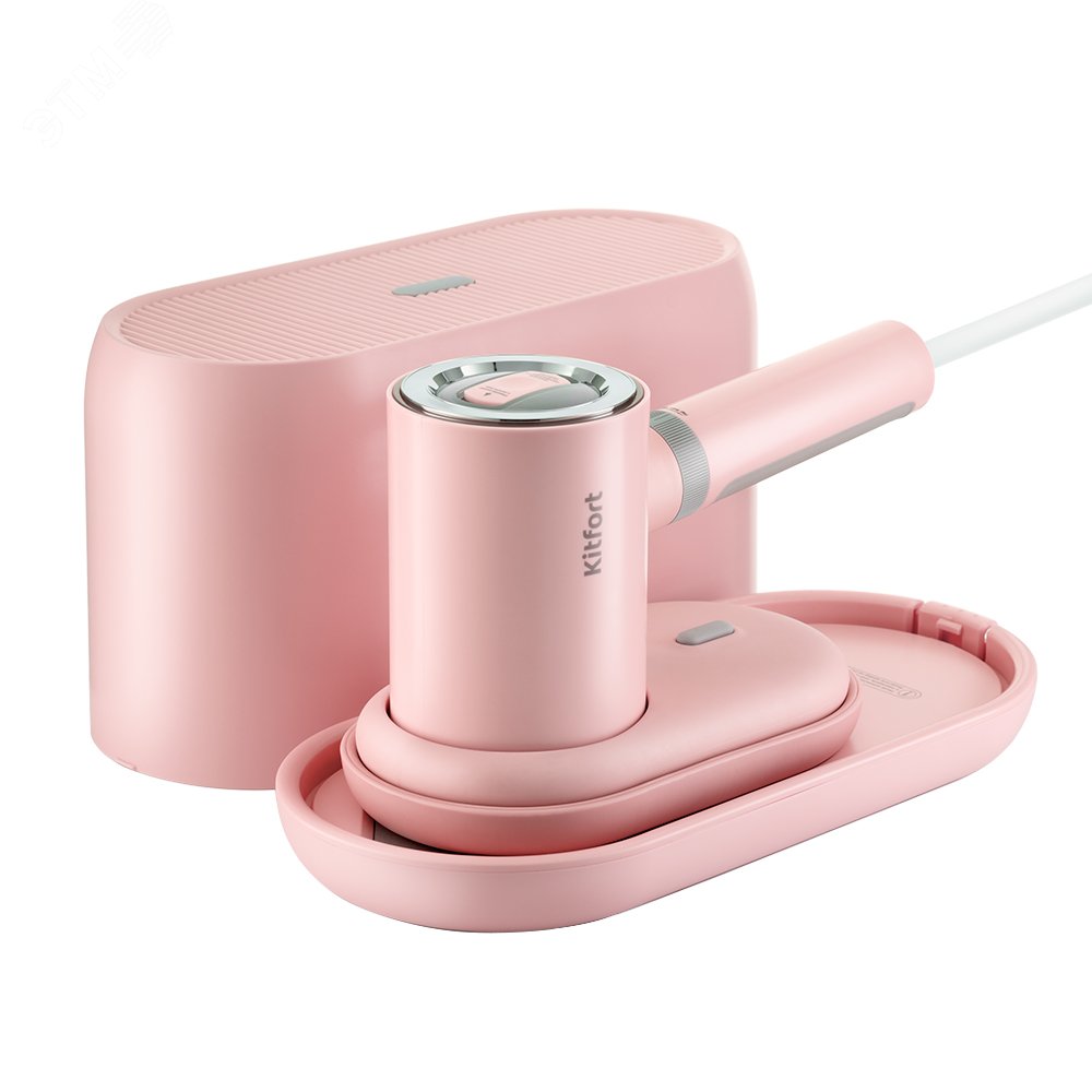 Изображение товара Отпариватель ручной 2 в 1 KT-977 персиковый компактный и мощный