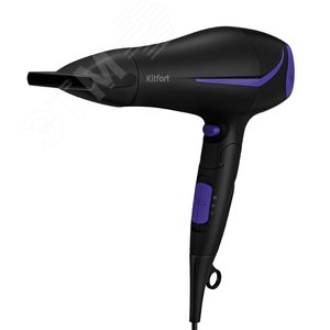 Изображение товара Фен KT-3230-1, мощность 2200 Вт, цвет черно-фиолетовый (шт)