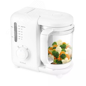 Изображение товара Блендер-пароварка KT-2320, объем 250 мл, мощность 500 Вт, цвет белый (шт)