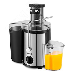 Изображение товара Соковыжималка KT-1127, объем 0,5 л, мощность 500 Вт, цвет черно-серебристый (шт)