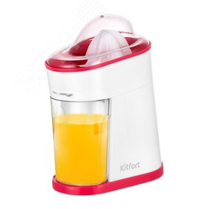 Изображение товара Соковыжималка для цитрусовых KT-1150-1, объем 350 мл, мощность 40 Вт, цвет бело-малиновый (шт)
