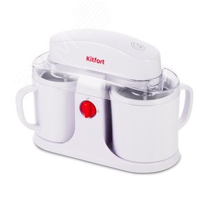 Изображение товара Мороженица KT-1838, объем 0,5 л, мощность 12 Вт, цвет белый (шт)