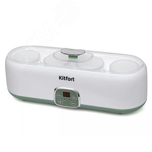 Изображение товара Йогуртница KT-2007, объем 0,2 л, мощность 20 Вт, бело-зеленый (шт)