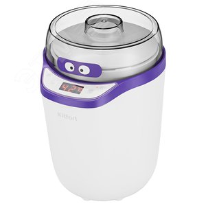 Изображение товара Йогуртница KT-2077-1, объем 1,8 л, мощность 25 Вт, цвет бело-фиолетовый (шт)
