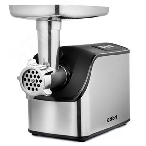 Изображение товара Мясорубка KT-2103, мощность 1800 Вт, цвет черно-серебристый (шт)
