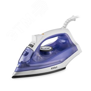 Изображение товара Утюг KT-2603, объем 0,15 л, мощность 1300 Вт, цвет бело-фиолетовый (шт)