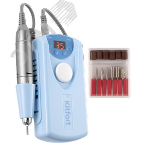 Изображение товара Аппарат для маникюра и педикюра KT-3157-1, мощность 20 Вт, цвет голубой (шт)