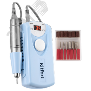 Изображение товара Аппарат для маникюра и педикюра KT-3157-2, Цвет бело-голубой, Мощность 20 Вт (шт)