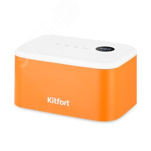 Ультразвуковая мойка KT-6069, объем 600 мл, мощность 50 Вт, цвет бело-оранжевый