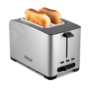 Изображение товара Тостер KT-6202, мощность 850 Вт, цвет черно-серебристый, (шт)