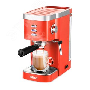 Кофеварка KT-7114-1, объем 1,2 л, мощность 1470 Вт, цвет красный