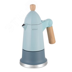Изображение товара Кофеварка гейзерная KT-7153, объем 170 мл, цвет голубой (шт)