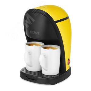 Изображение товара Кофеварка KT-7188-3, объем 0,3 л, мощность 450 Вт, цвет черно-желтый (шт)