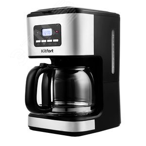 Изображение товара Кофеварка KT-719, объем 1,4 л, мощность 900 Вт, цвет черно-серебристый (шт)