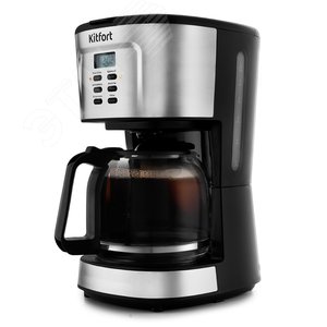 Изображение товара Кофеварка KT-727, объем 1,5 л, мощность 900 Вт, цвет черно-серебристый (шт)
