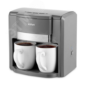 Кофеварка KT-7302, объем 300 мл, мощность 500 Вт, цвет серый КТ-7302 KITFORT