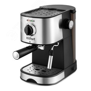 Изображение товара Кофеварка KT-753, объем 1 л, мощность 850 Вт, цвет черно-серебристый (шт)