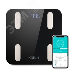 Изображение товара Весы напольные KT-813, цвет черный (шт)