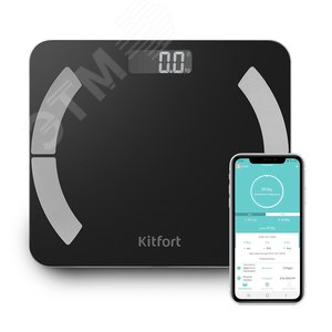 Изображение товара Весы напольные KT-814, цвет черный (шт)
