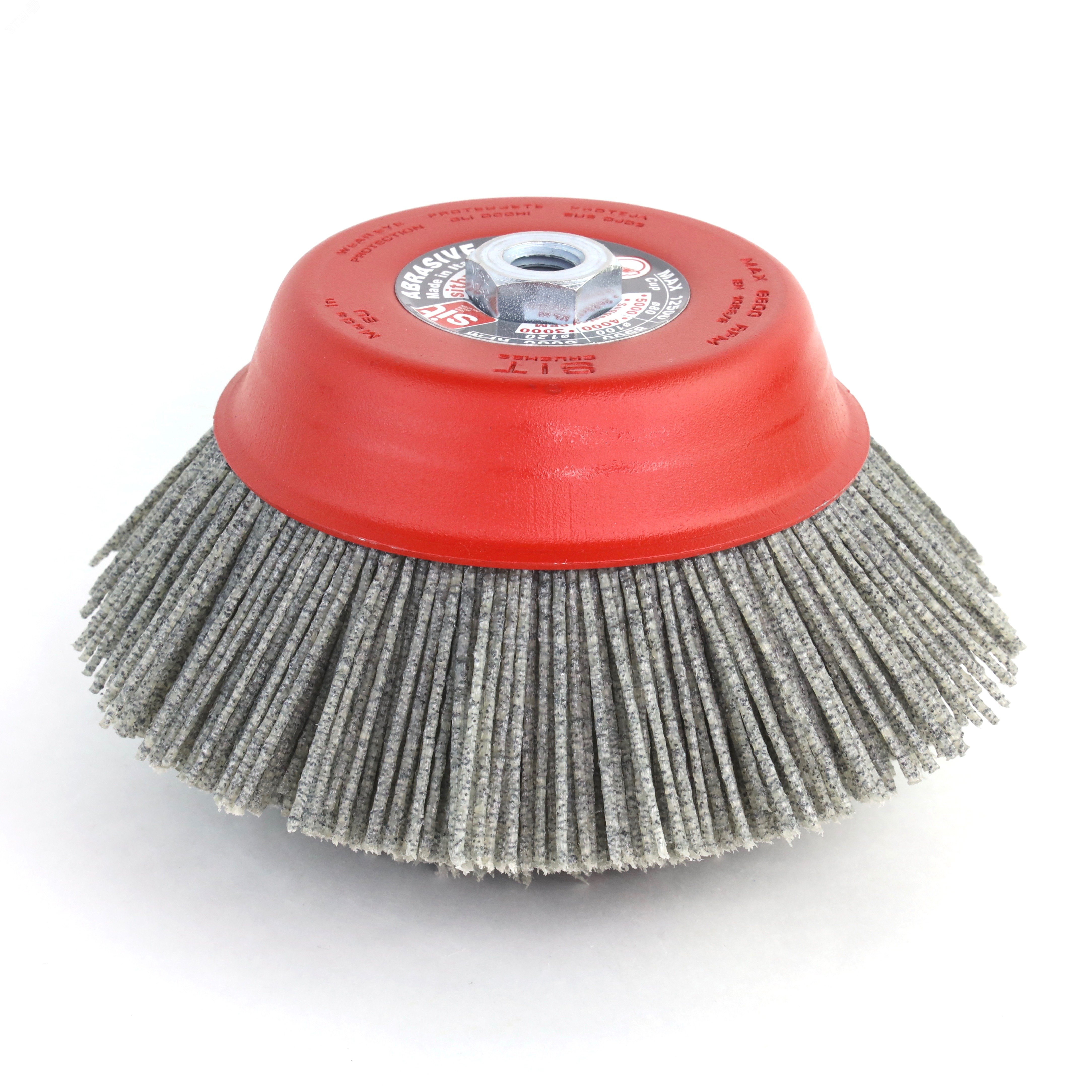 Изображение товара Щетка чашечная Д150xM14, ворс полимер-абразив P46 по дереву для УПМ УШМ (болгарка) (1-231) (шт)