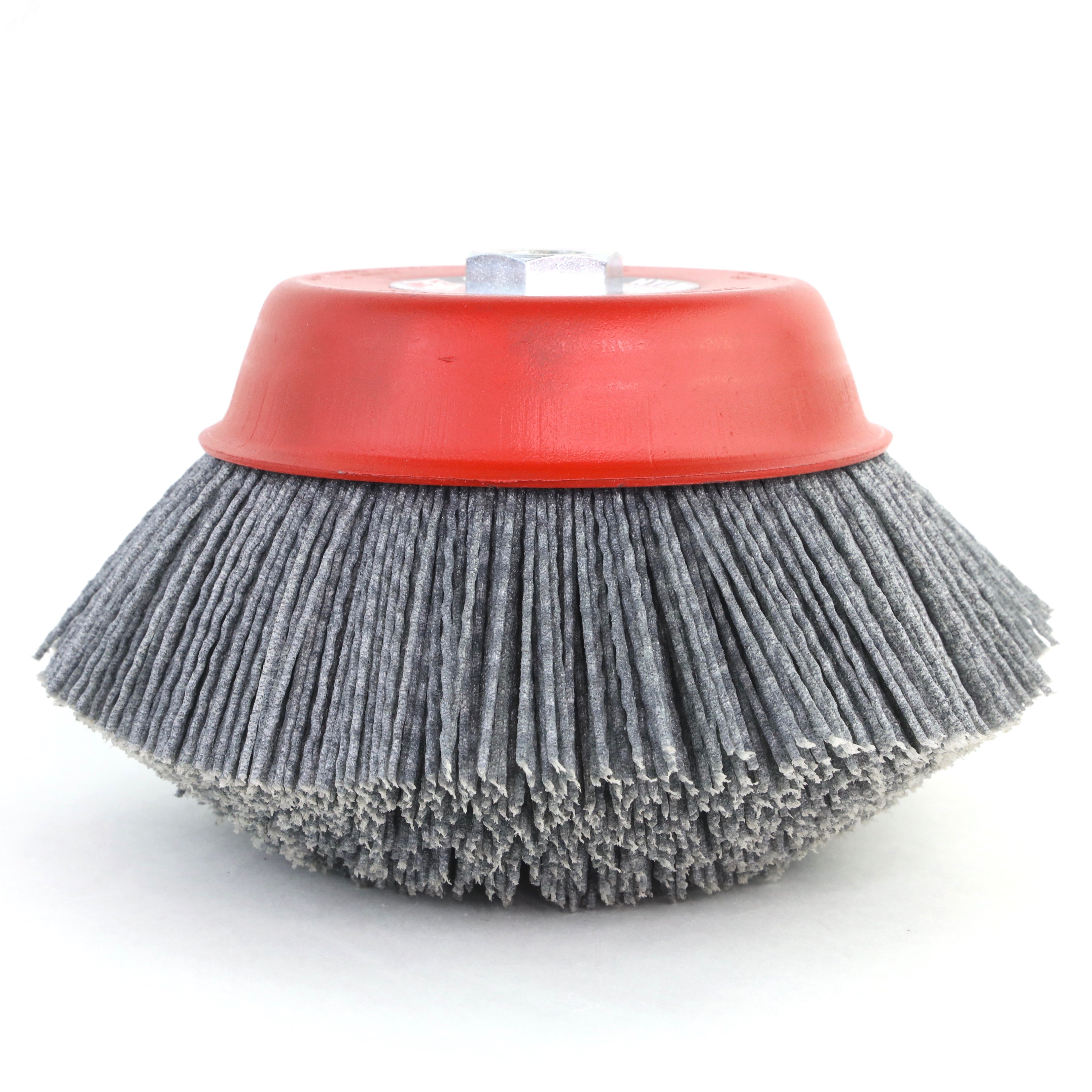 Изображение товара Щетка чашечная Д150xM14, ворс полимер-абразив P80 по дереву для УПМ УШМ (болгарка) (1-233) (шт)