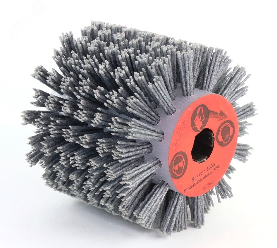 Изображение товара Щетка шлифовальная валиковая 110мм с ворсом P80 для шлифовки дерева