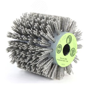 Изображение товара Щетка Д110x100x19+4 паза, ворс полимер-абразив P46 по дереву для щеточных шлиф машин с валом Д19+4 (3-382) (шт)