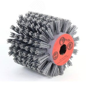 Изображение товара Щетка Д110x100x19+4 паза, ворс полимер-абразив P80 по дереву для щеточных шлиф машин с валом Д19+4 (3-384) (шт)