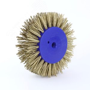 Изображение товара Щетка дисковая Д140x55xM14, ворс корд латунированная сталь 0,20 жгут 1,40 по дереву для УПМ УШМ (болгарка) (3-400) (шт)