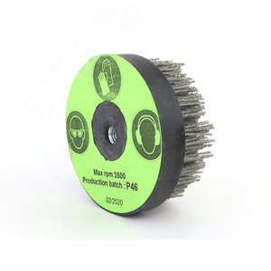 Изображение товара Щетка чашечная Д120xM14, ворс полимер-абразив P46 по дереву на УШМ (болгарка) (3-107) (шт)