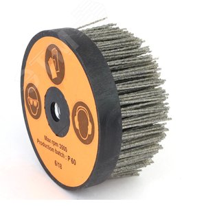 Изображение товара Щетка чашечная Д140xM14, ворс полимер-абразив P60 по дереву для УПМ УШМ (болгарка) (3-102) (шт)