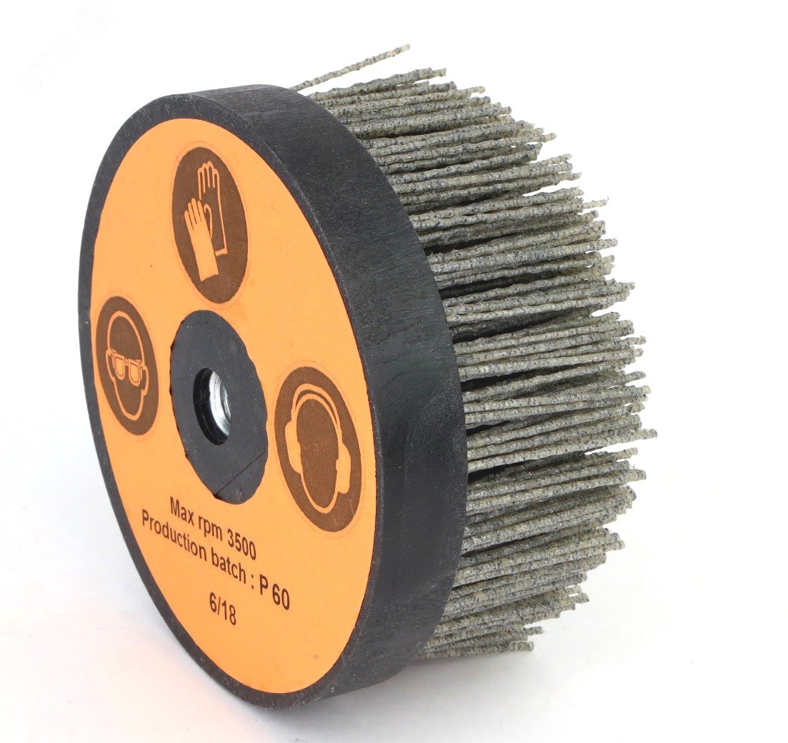 Изображение товара Щетка чашечная Д140xM14, ворс полимер-абразив P60 по дереву для УПМ УШМ (болгарка) (3-102) (шт)