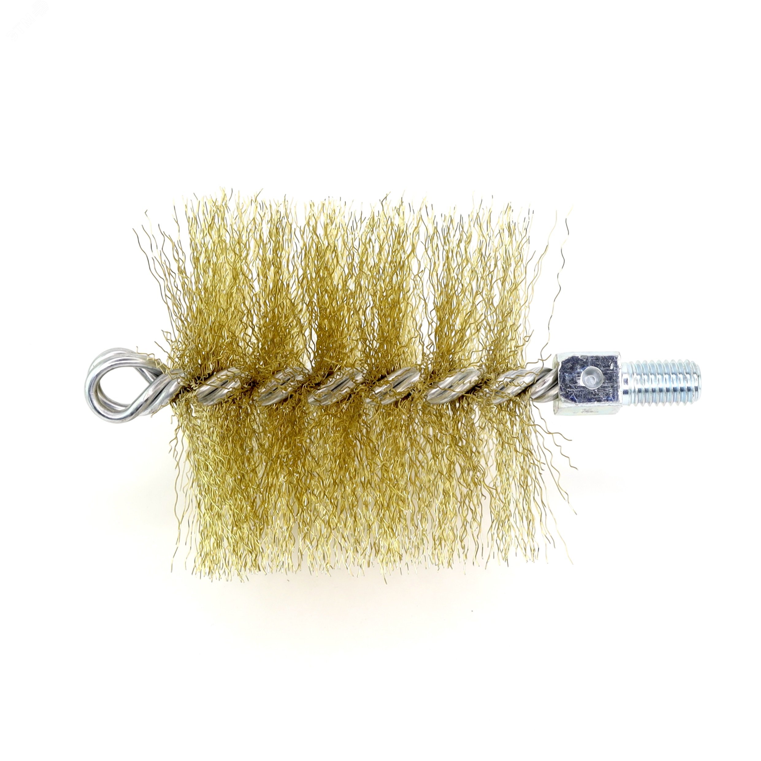 Изображение товара Щетка ерш д95x95x160, латунир-я сталь 0,30, м12 очистка котлов теплообменников дымоходов труб отверстий (шт)