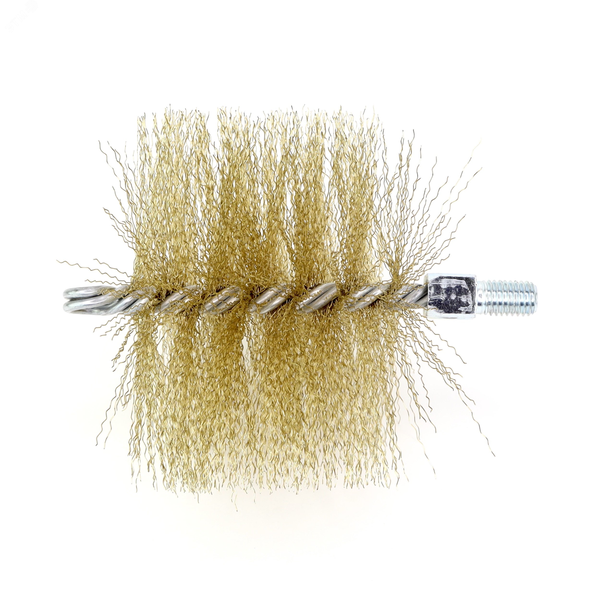 Изображение товара Щетка ерш д120x95x160, латунир-я сталь 0,30, м12 очистка котлов теплообменников дымоходов труб отверстий (шт)