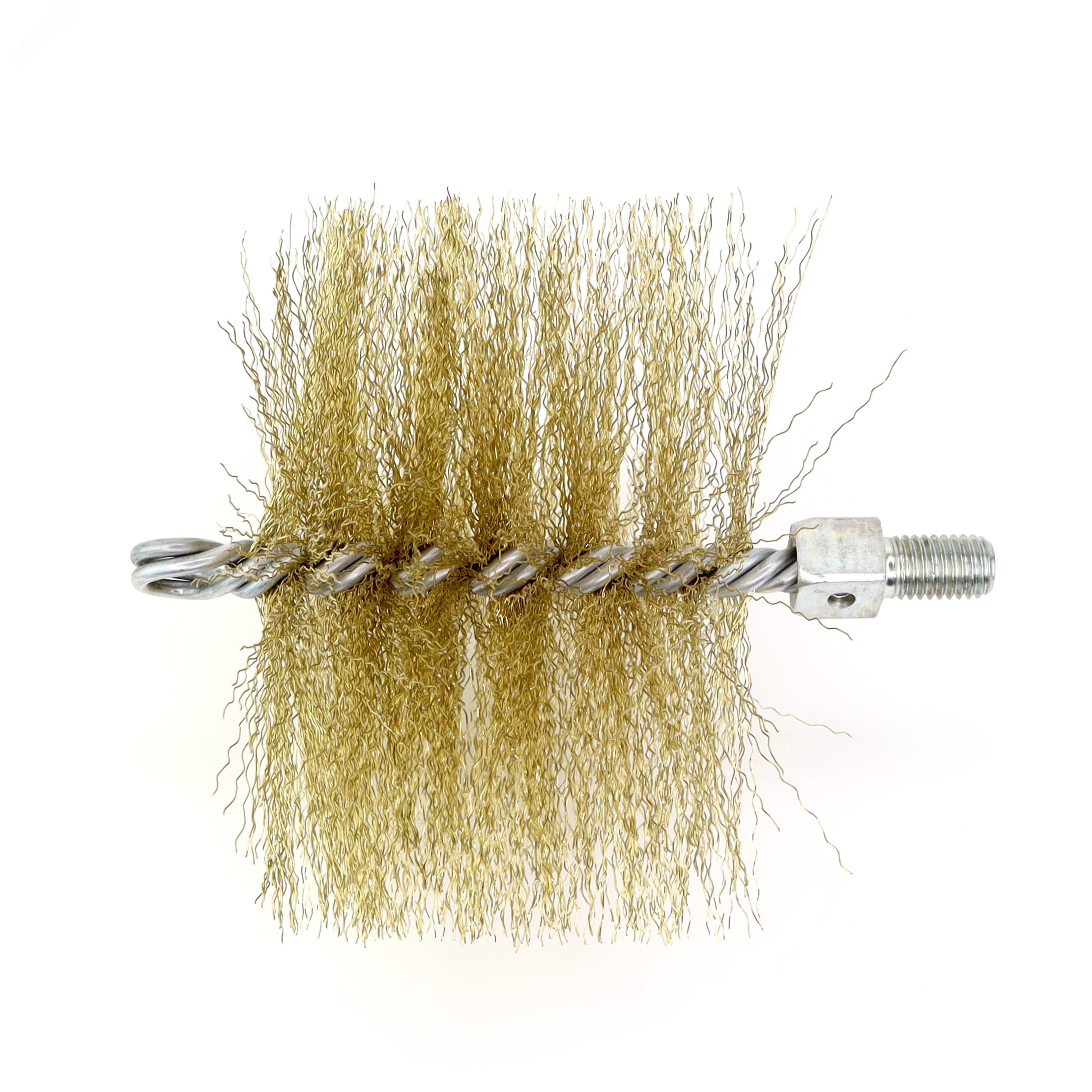 Изображение товара Щетка ерш д130x95x160, латунир-я сталь 0,30, м12 очистка котлов теплообменников дымоходов труб отверстий (шт)