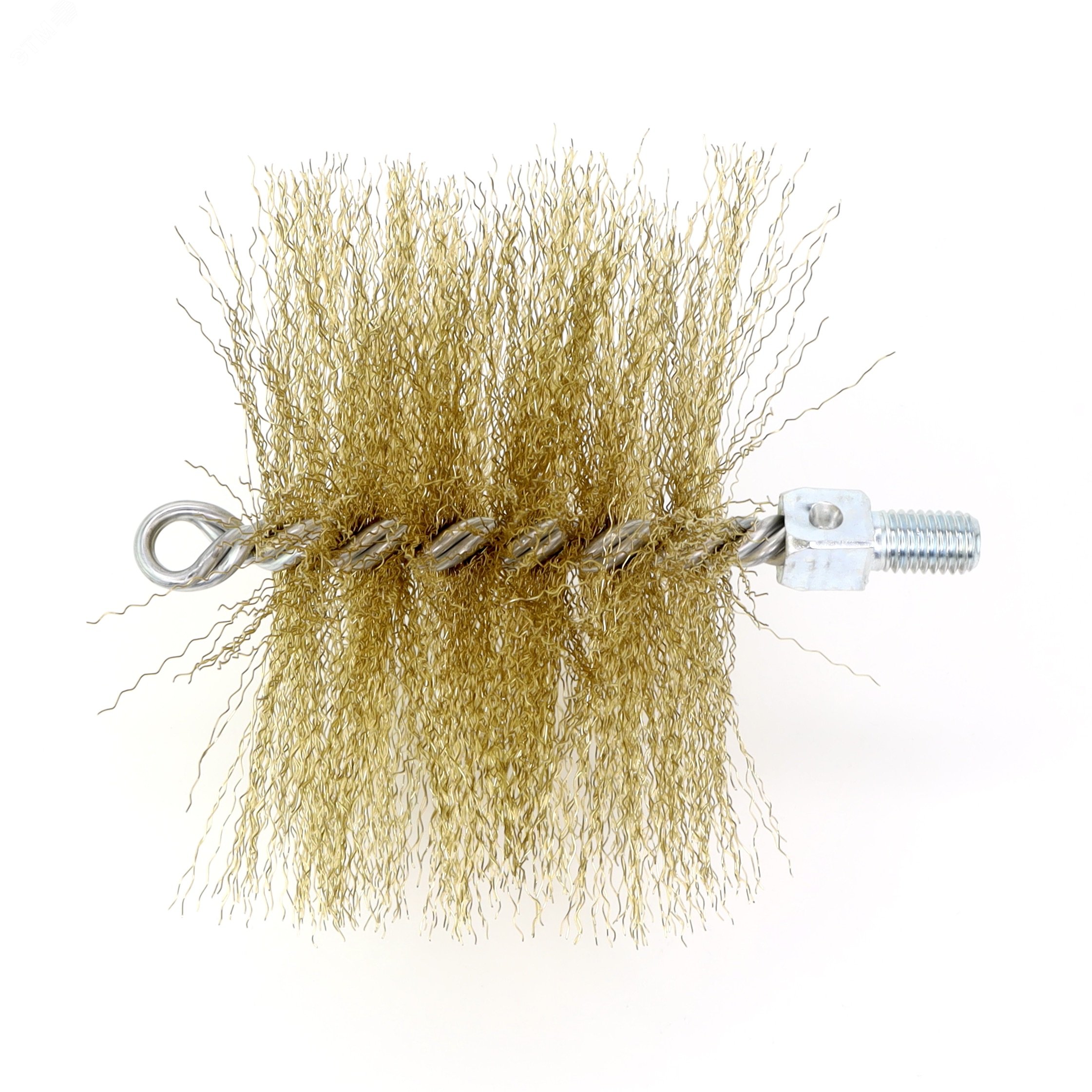 Изображение товара Щетка ерш д140x95x160 латунь сталь M12 для очистки котлов и теплообменников