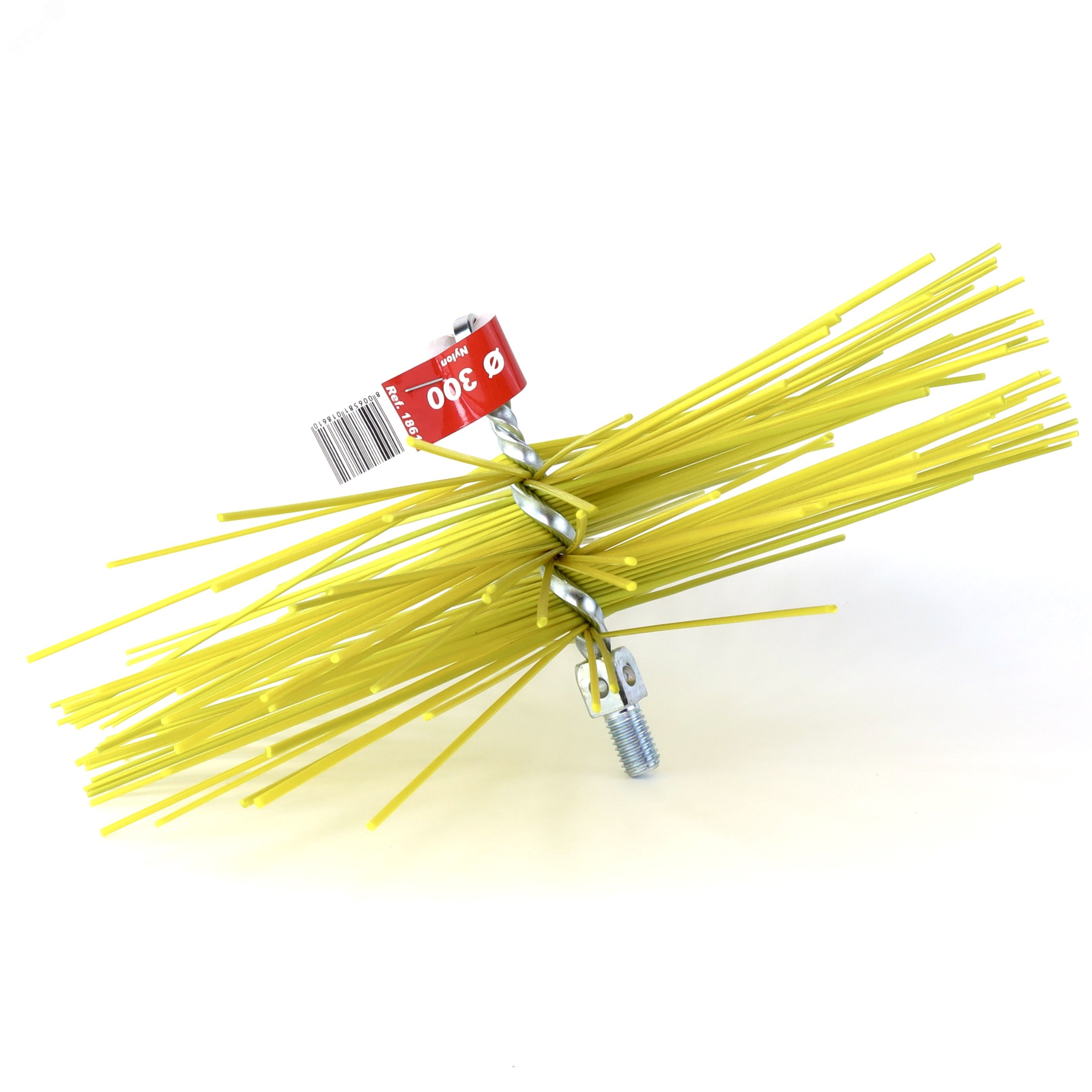 Изображение товара Щетка ерш д300x60x140, нейлон 2,00, м12 очистка котлов теплообменников дымоходов труб отверстий (шт)