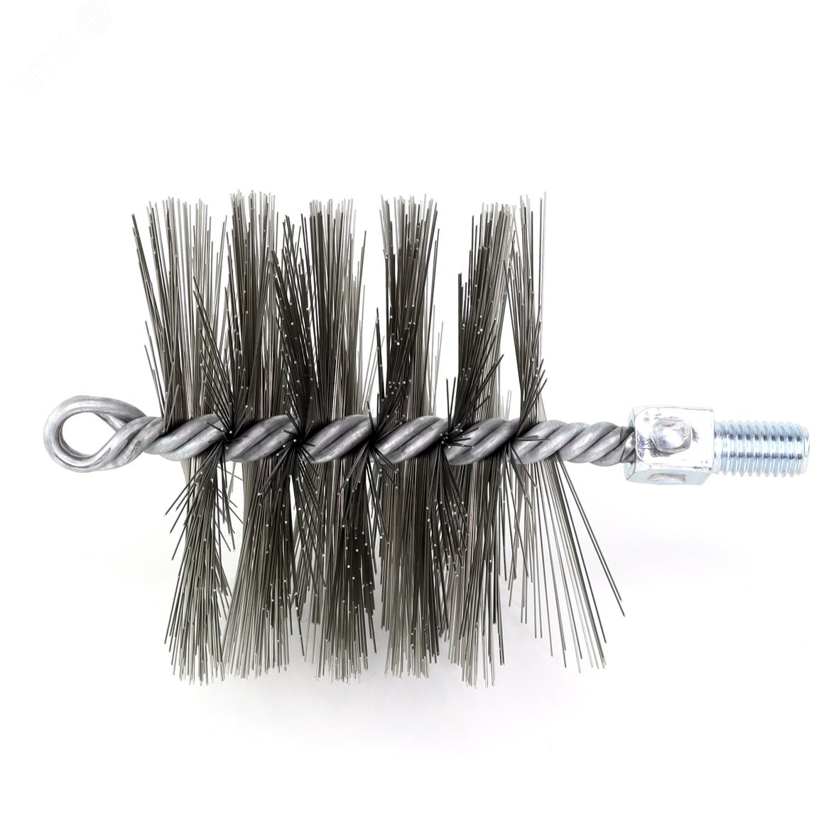 Изображение товара Щетка ерш Д100х95х160, сталь 0,35, М12 очистка котлов теплообменников дымоходов труб отверстий (шт)