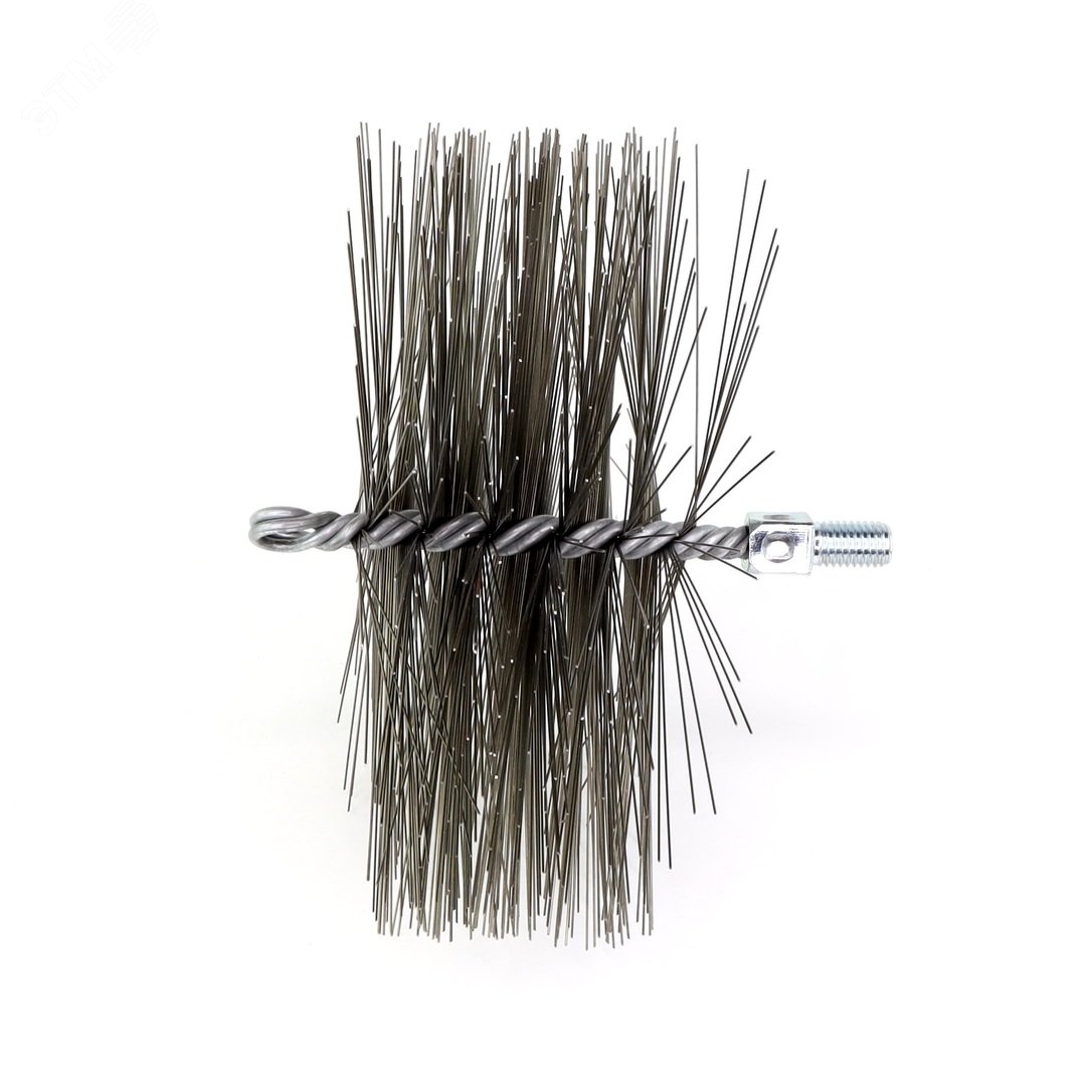 Изображение товара Щетка ерш Д200х95х160, сталь 0,60, М12 очистка котлов теплообменников дымоходов труб отверстий (шт)