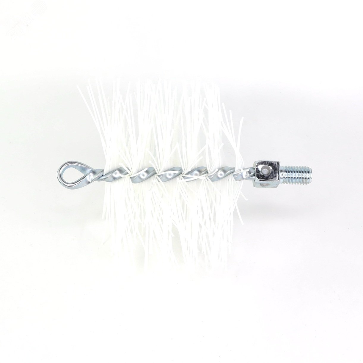 Изображение товара Щетка ерш диаметром 120 мм с резьбой М12 для очистки котлов и труб