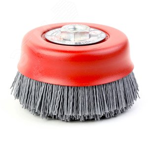 Изображение товара Щетка чашечная Д120xМ14 для УШМ, ворс полимер абразив P180 на УШМ (болгарка) для чистовой полировки поверхностей из дерева (1-196) (шт)