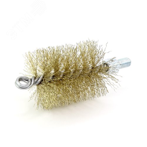 Изображение товара Щетка ерш д65x95x160 латунир-я сталь 0,30, посадка м12 резьба очистка котлов теплообменников дымоходов (шт)