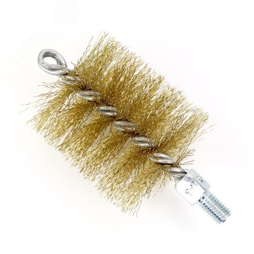 Изображение товара Щетка ерш д75x95x160, латунир-я сталь 0,30, м12 очистка котлов теплообменников дымоходов труб отверстий (шт)