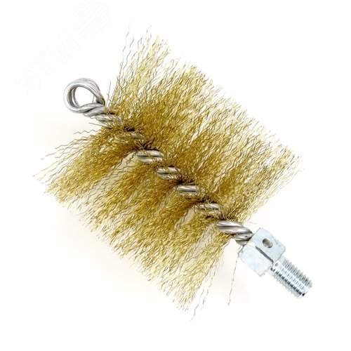 Изображение товара Щетка ерш д90x95x160, латунир-я сталь 0,30, м12 очистка котлов теплообменников дымоходов труб отверстий (шт)